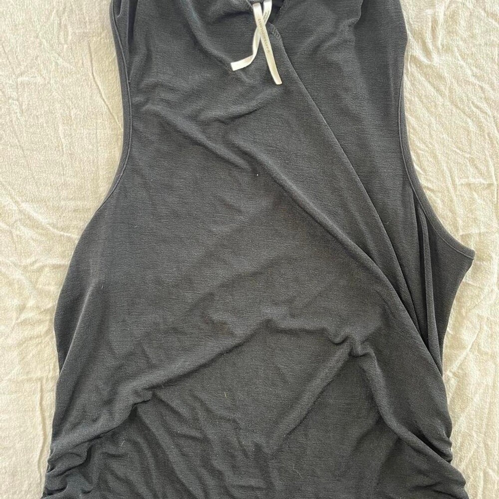 anthropologie womens Black ribbed knit tank top small or medium